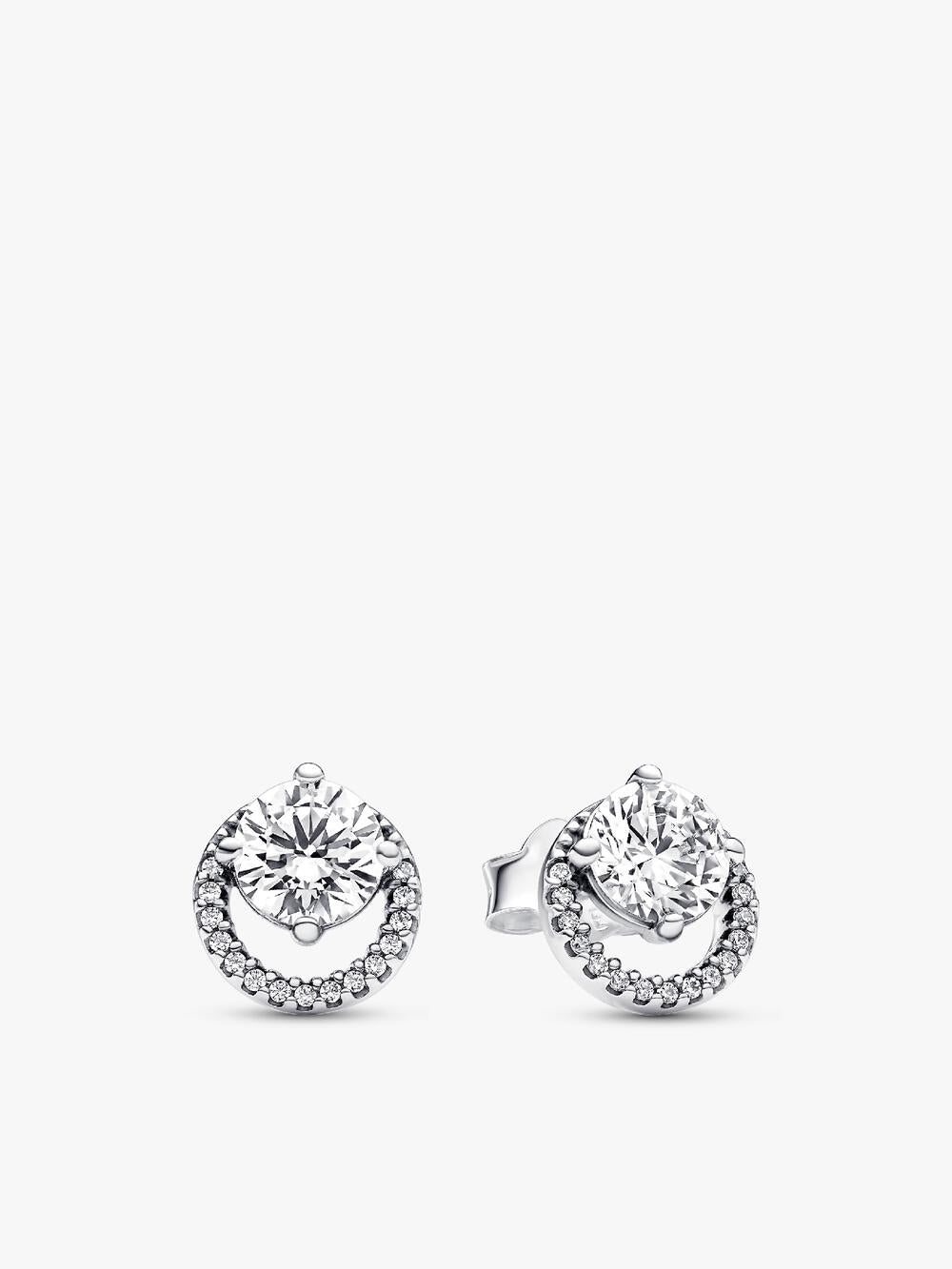 Square Halo Stud Earrings